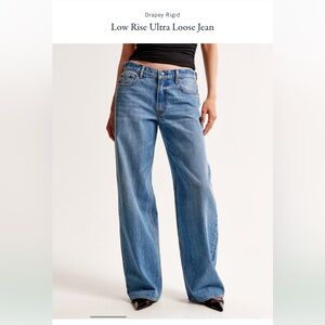Abercrombie low rise ultra loose jean